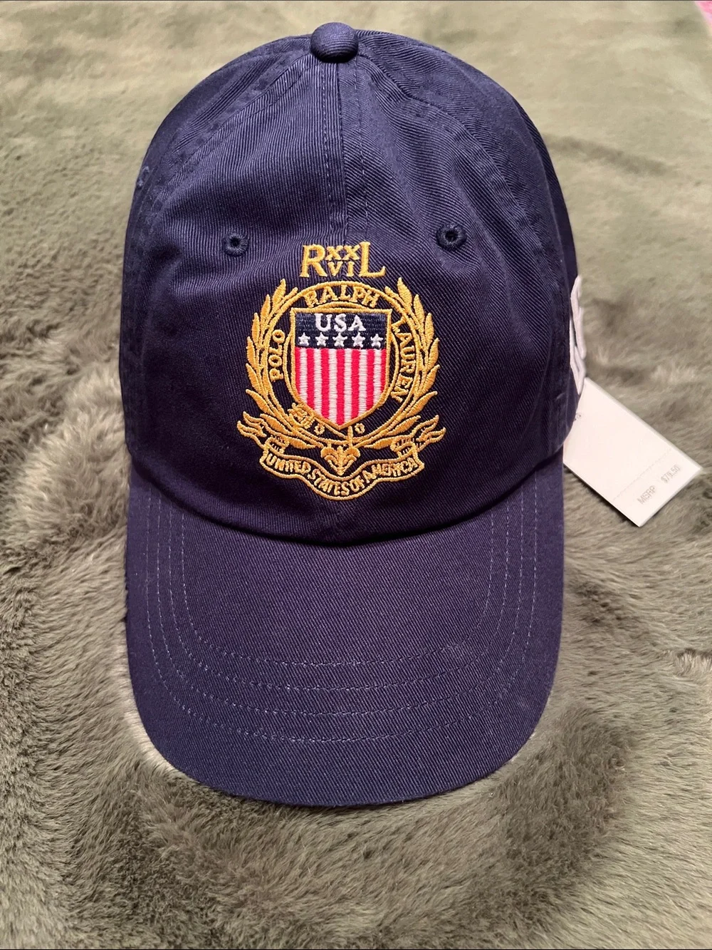 New Mens Polo Ralph Lauren USA Soccer Team adjustable hat.